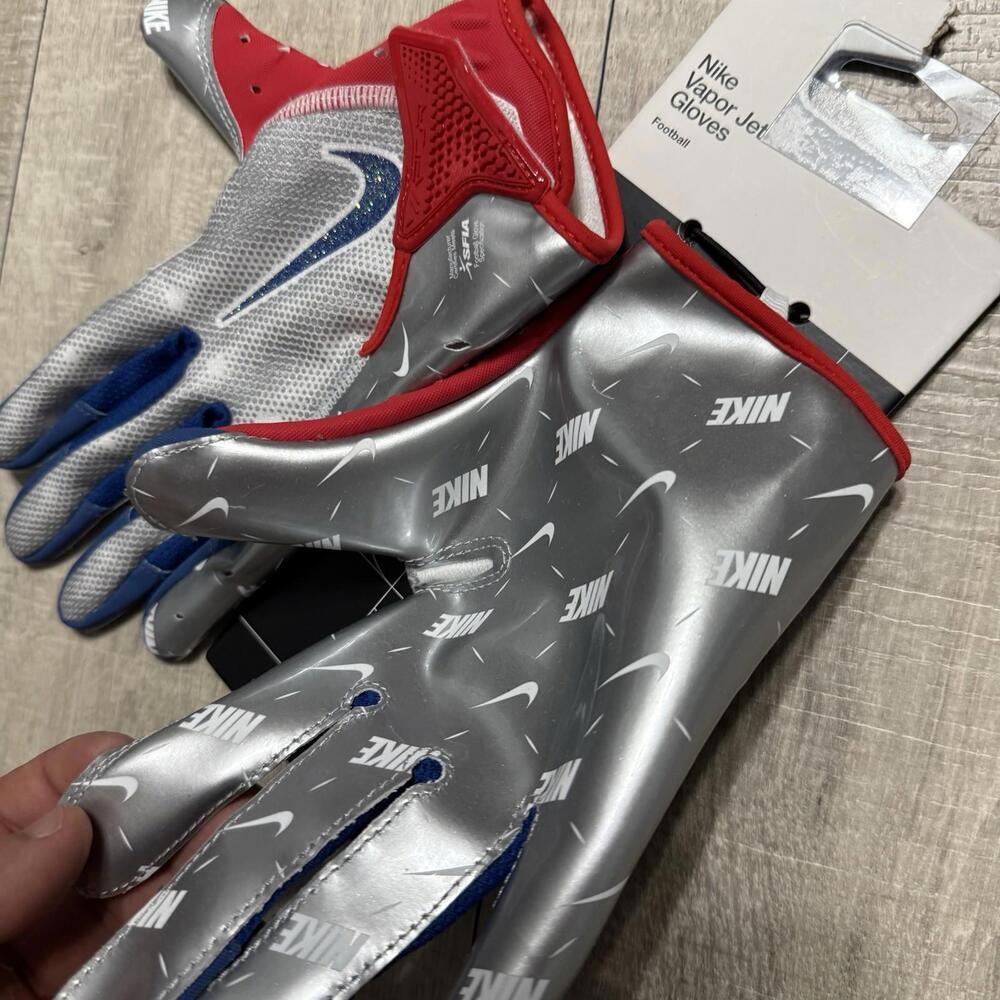 NEW Nike Vapor Jet 7.0 Energy Football Gloves USA Colors Sports Medium $55 - Picture 2 of 5